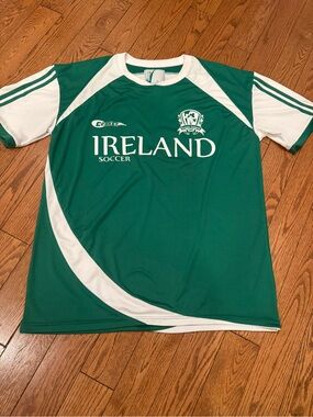 Croker Men's Ireland Soccer Football Shirt Size XL Green #32 Short Sleeves